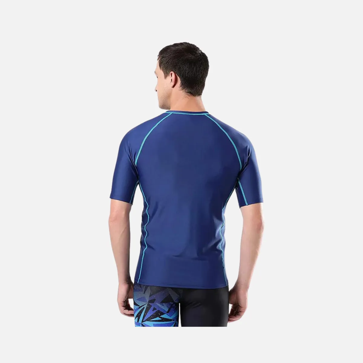 Speedo Adult Men's Short Sleeve Swim Sun top -AMMONITE / AQUARIUM