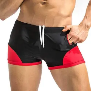 Spell Color Zipper Pocket Swim Short