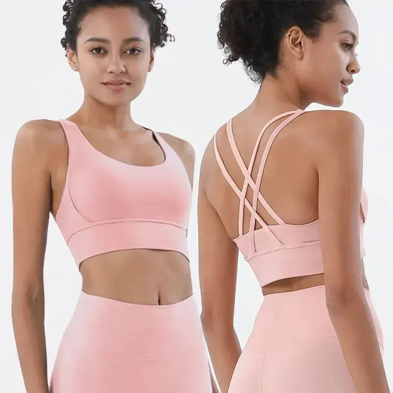Sports Bra and Leggings Two-Piece Set - Women's Gym Outfit