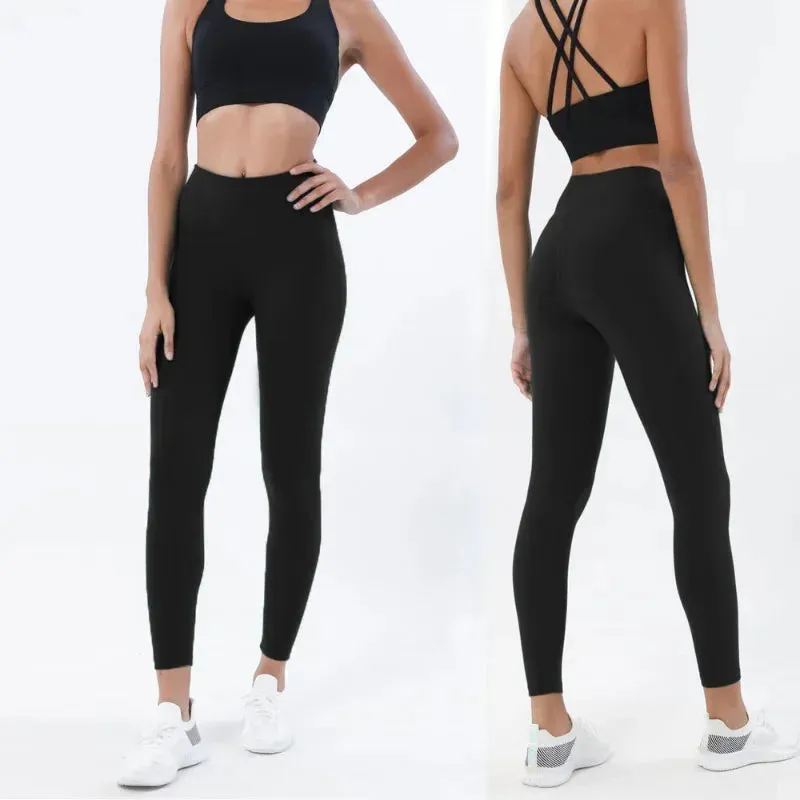 Sports Bra and Leggings Two-Piece Set - Women's Gym Outfit