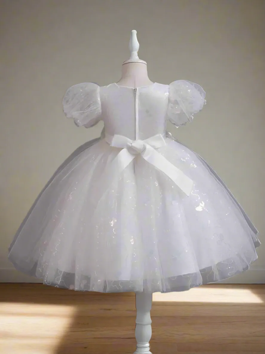 Sprinkled With Magic Beaded Puff Sleeve Party Dress