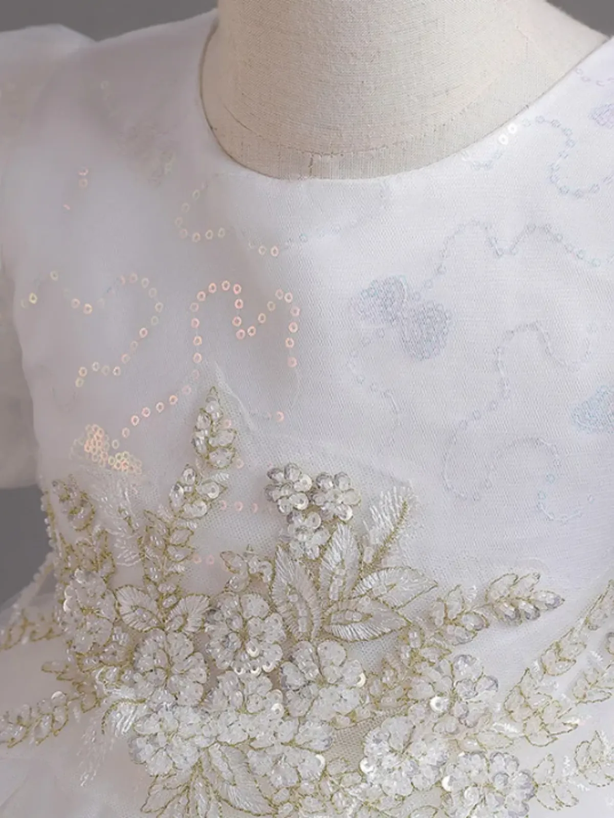 Sprinkled With Magic Beaded Puff Sleeve Party Dress