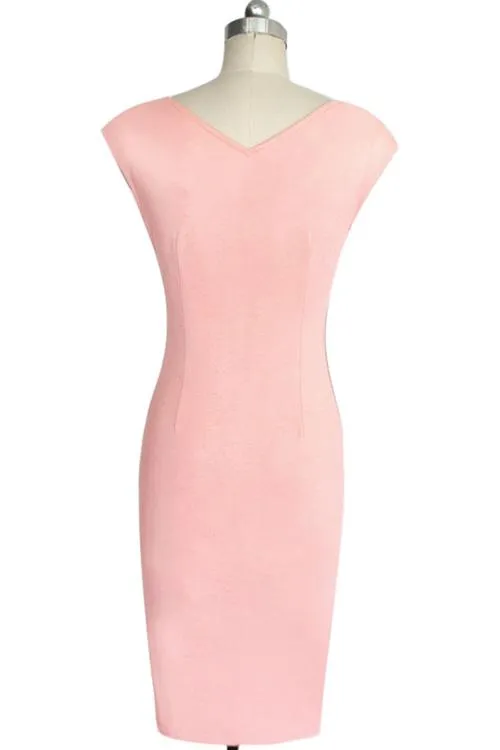Square Neck Sleeveless Bodycon Dress