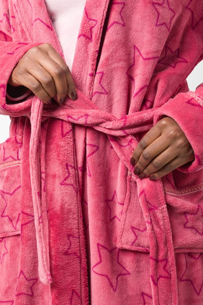 Star Hooded Gown Pink