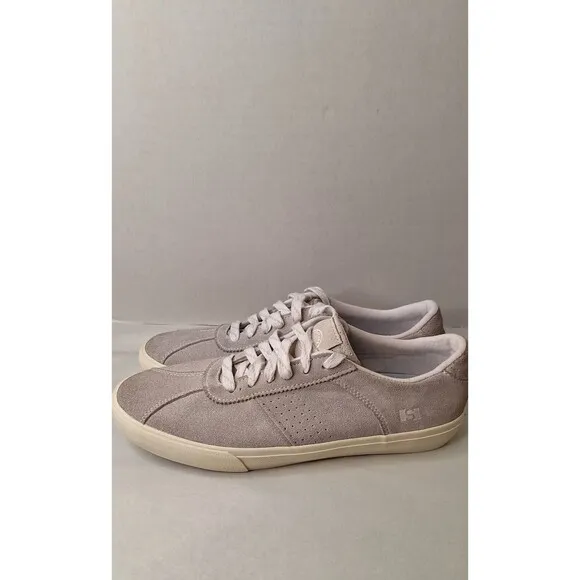 STATE FOOTWEAR Skateboard Sneakers Shoes Leland White Men's Sz 8M Lace Up Suede
