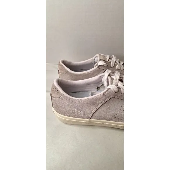 STATE FOOTWEAR Skateboard Sneakers Shoes Leland White Men's Sz 8M Lace Up Suede