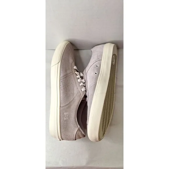 STATE FOOTWEAR Skateboard Sneakers Shoes Leland White Men's Sz 8M Lace Up Suede