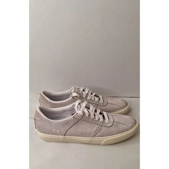 STATE FOOTWEAR Skateboard Sneakers Shoes Leland White Men's Sz 8M Lace Up Suede
