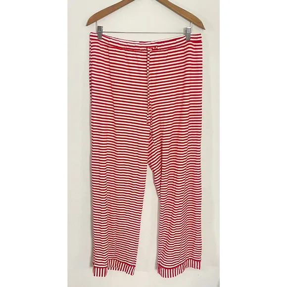 State of Day L Pajama Luxury Lounge Set Wide Leg Pants Soft Jersey Knit NEW