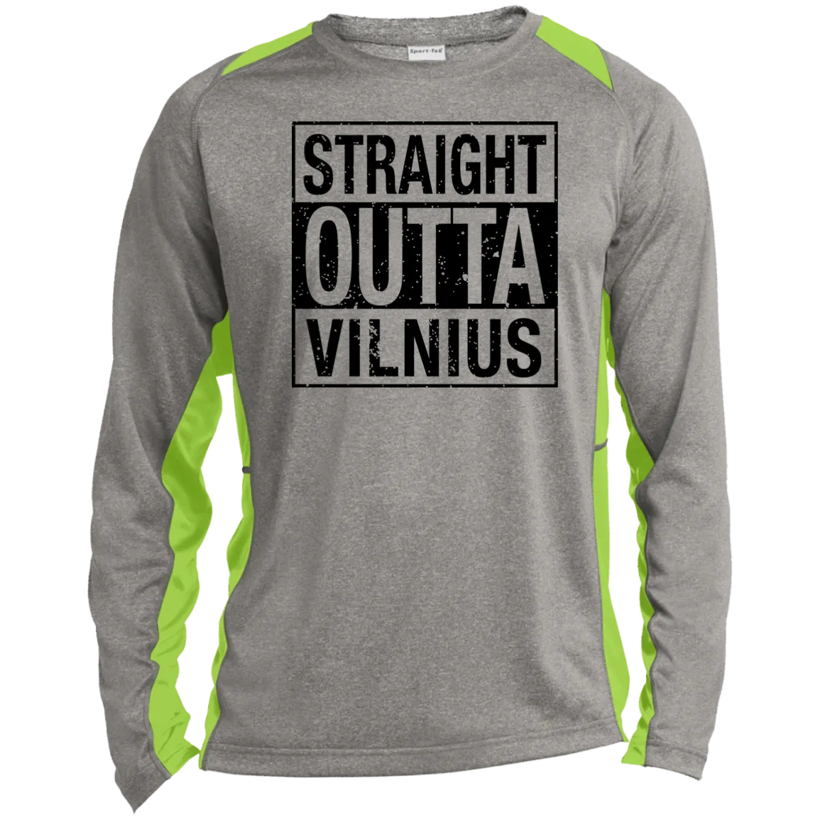 Straight Outta Vilnius - Men's Long Sleeve Colorblock Activewear Performance T