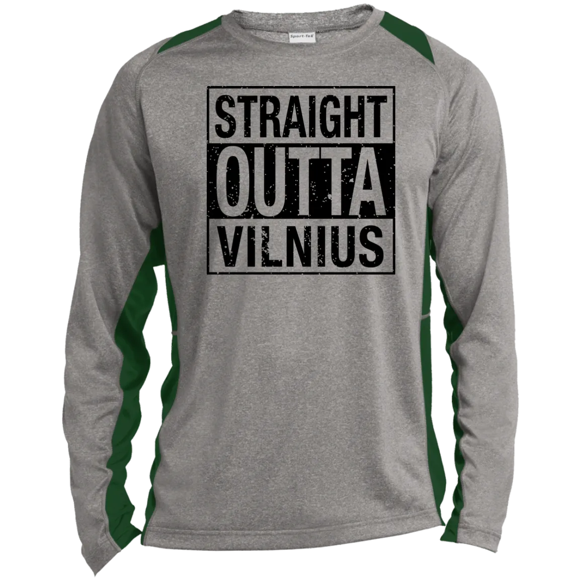Straight Outta Vilnius - Men's Long Sleeve Colorblock Activewear Performance T