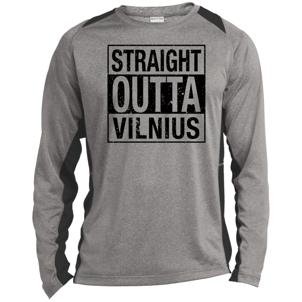 Straight Outta Vilnius - Men's Long Sleeve Colorblock Activewear Performance T