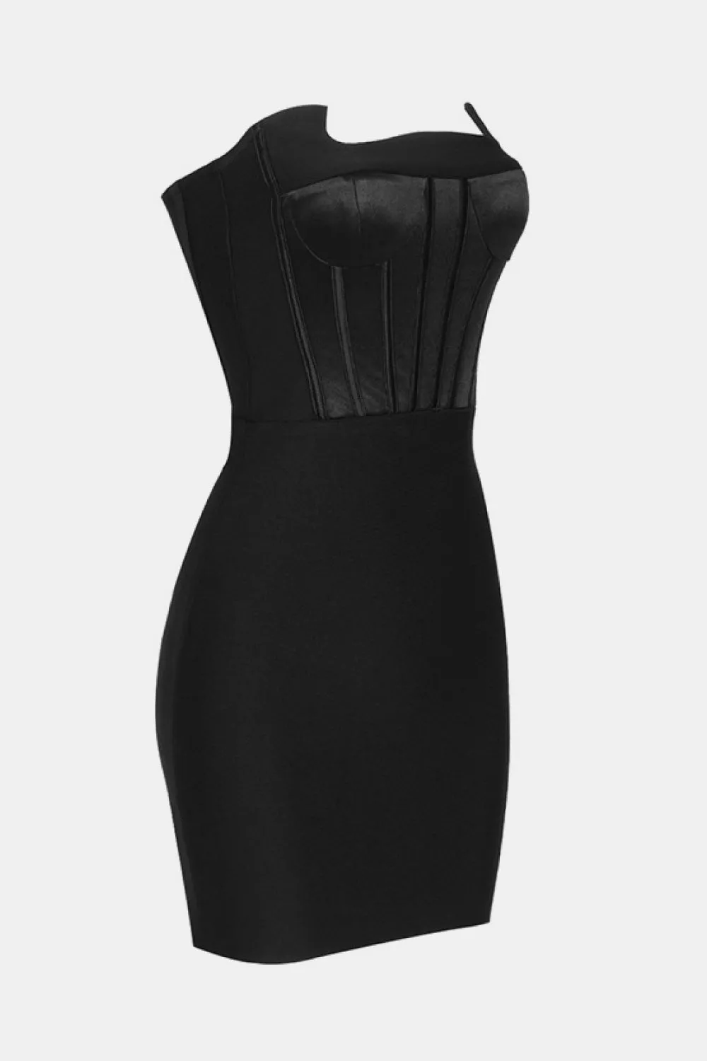 Strapless Seam Detail Mini Dress