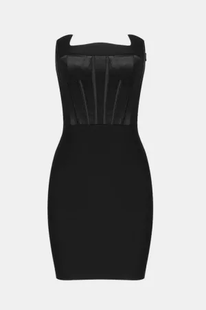 Strapless Seam Detail Mini Dress