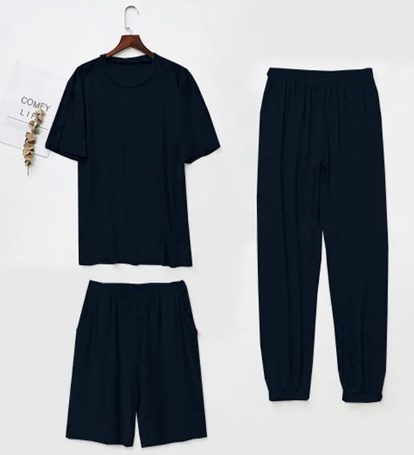 Super Soft Modal Men's 3-Piece Sleep Suit & Homewear Set