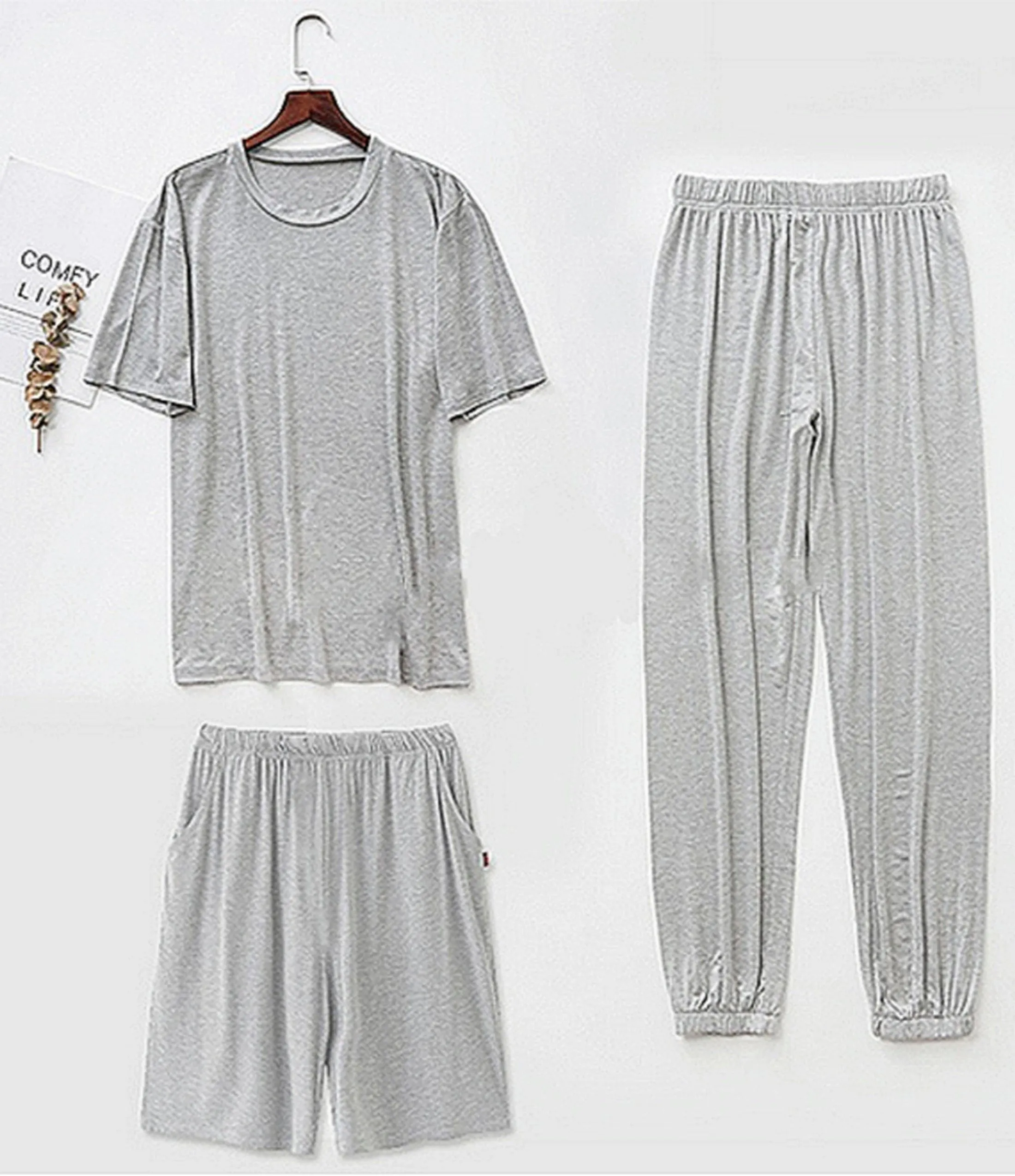 Super Soft Modal Men's 3-Piece Sleep Suit & Homewear Set