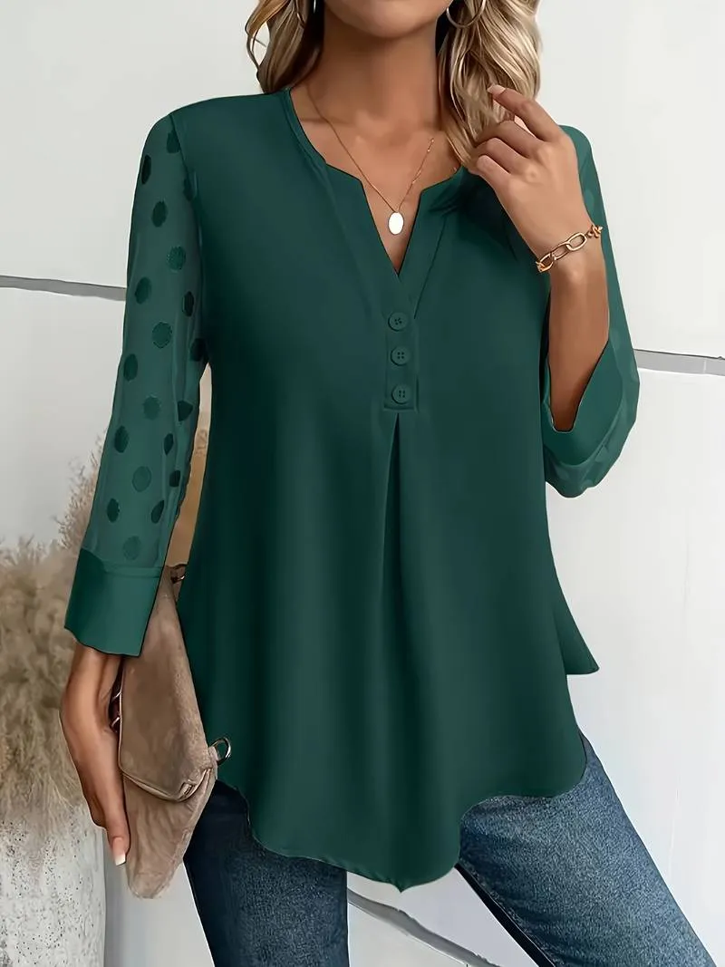 Susana® | Elegances Long Sleeve Top With Sophisticated