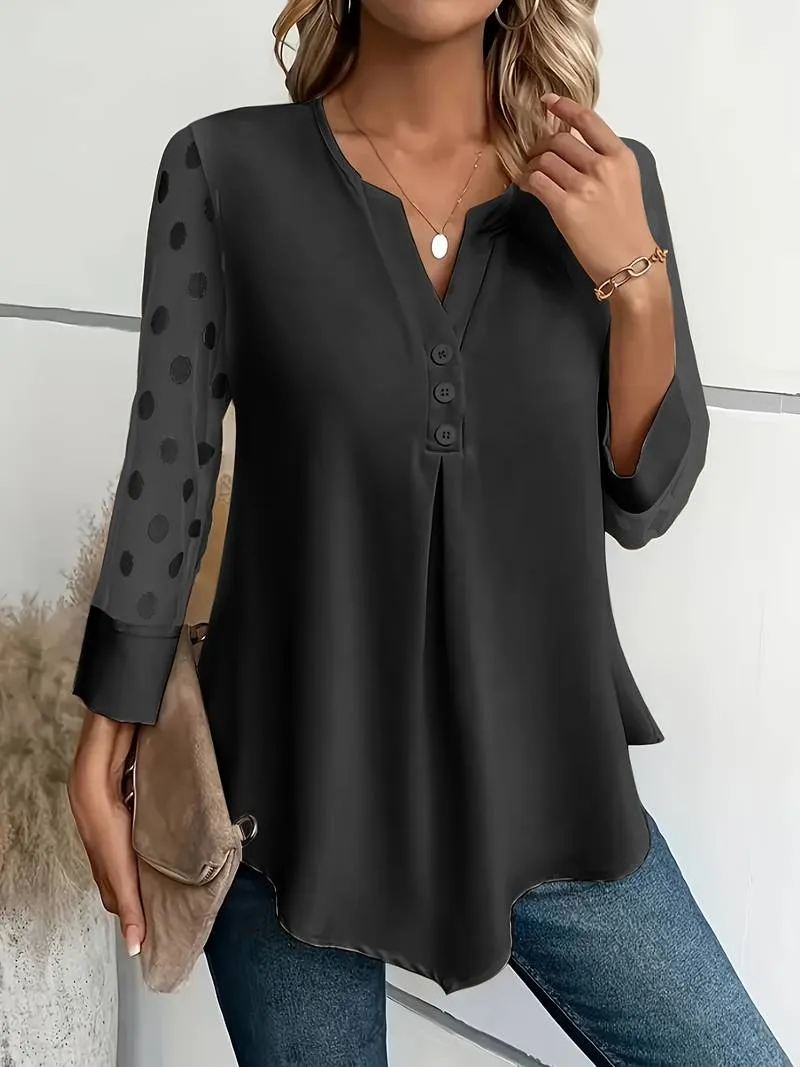 Susana® | Elegances Long Sleeve Top With Sophisticated