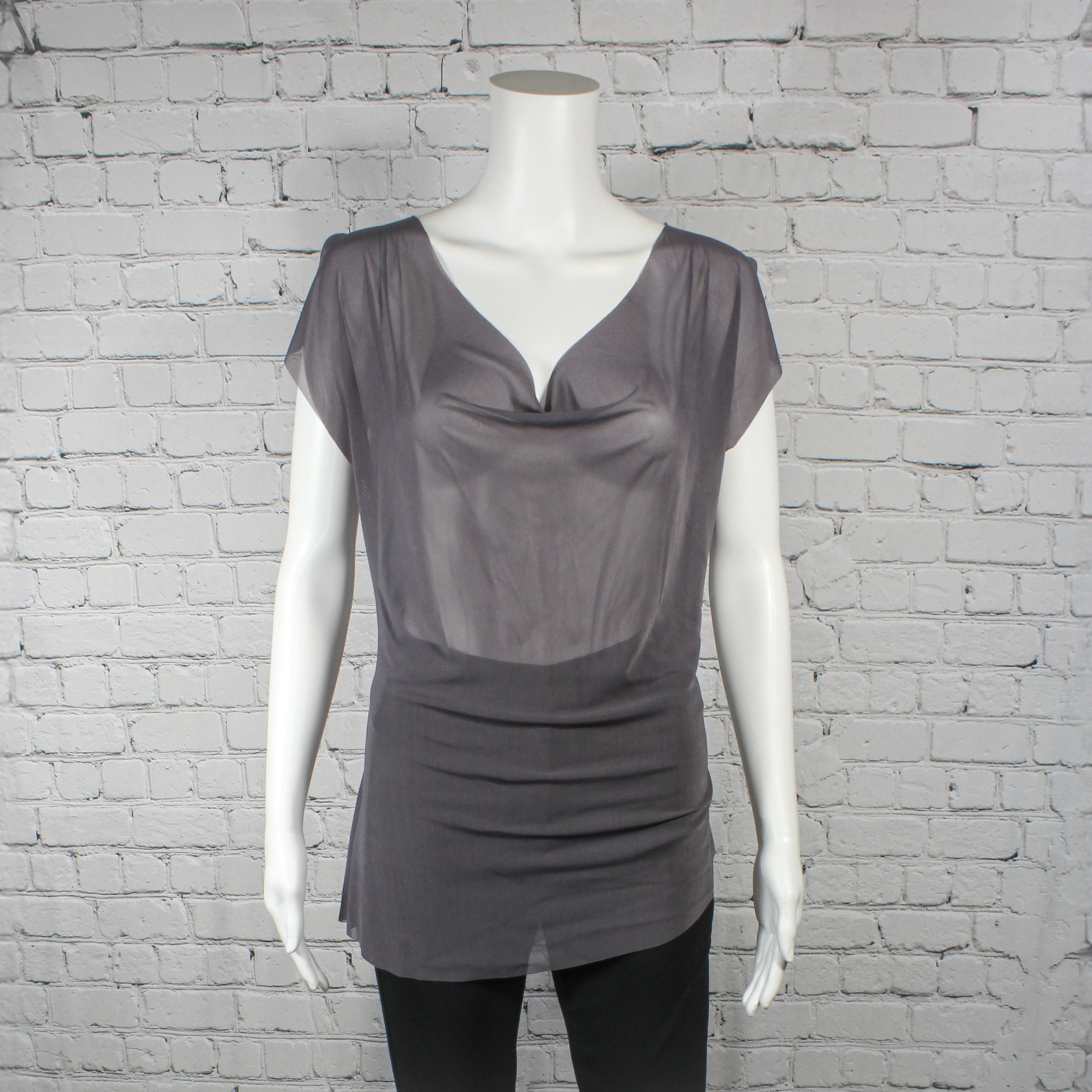 Sweet Sally Shirt in Gray Mesh by Kim Schalk