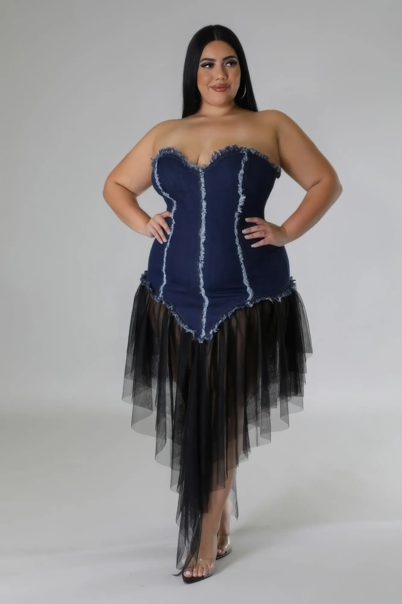 Sweetheart Denim Dress