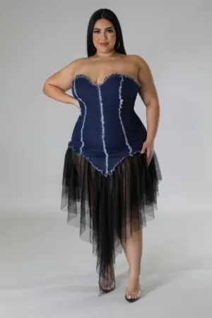 Sweetheart Denim Dress