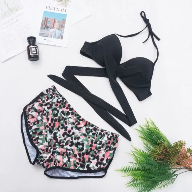 Swimwear 2018 Sexy Swimsuit Women Plus Size Tankini Sets Swim Vintage Beach Wear Bathing Suits Female Bandage Swim Suit Trunks