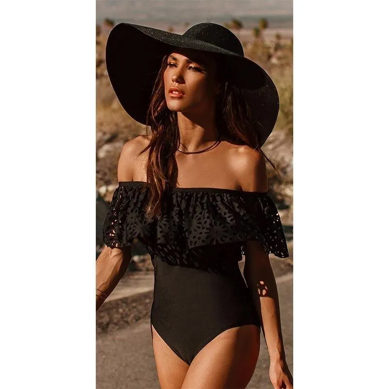 Swimwear Off Shoulder Brazilian Bikini Push Up Swim Wear Top Lace