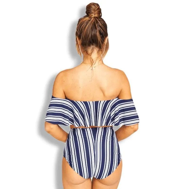 Swimwear Off Shoulder Brazilian Bikini Push Up Swim Wear Top Lace