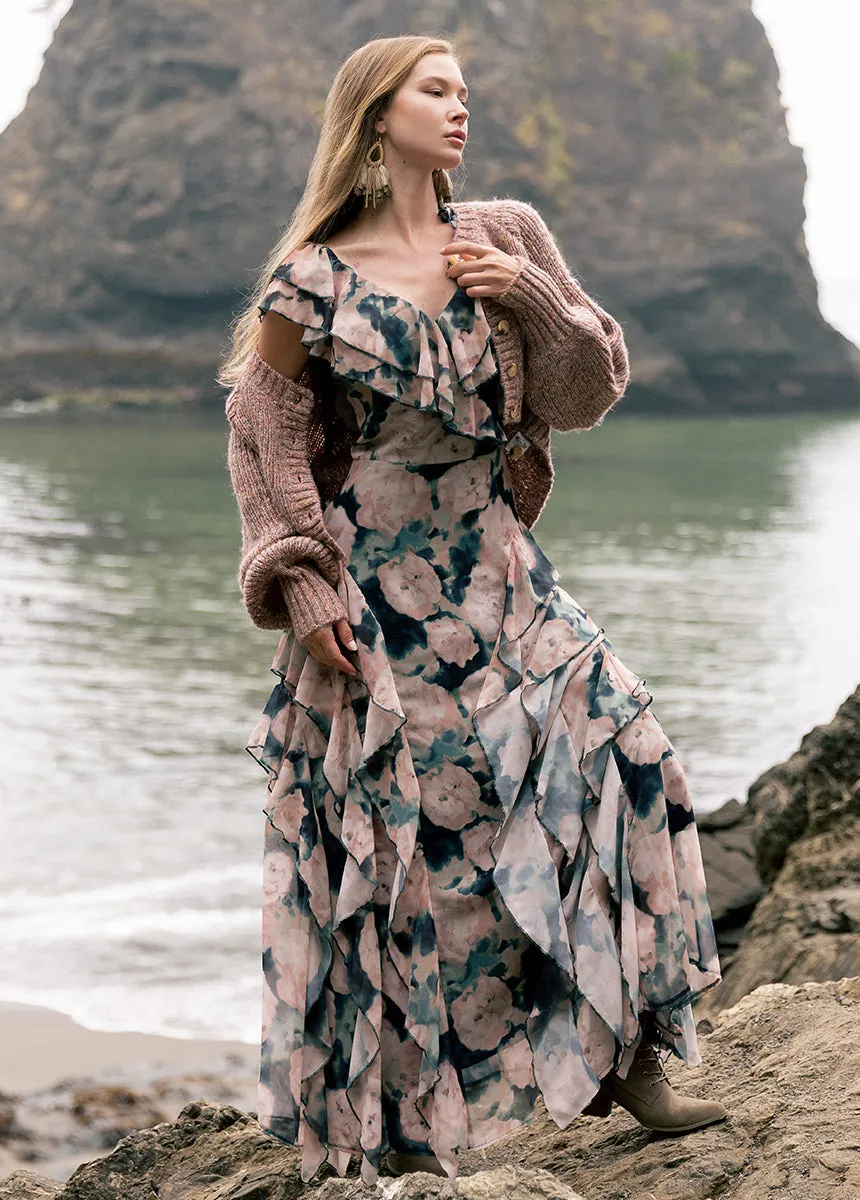 Sylvia Dress in Cool Watercolor