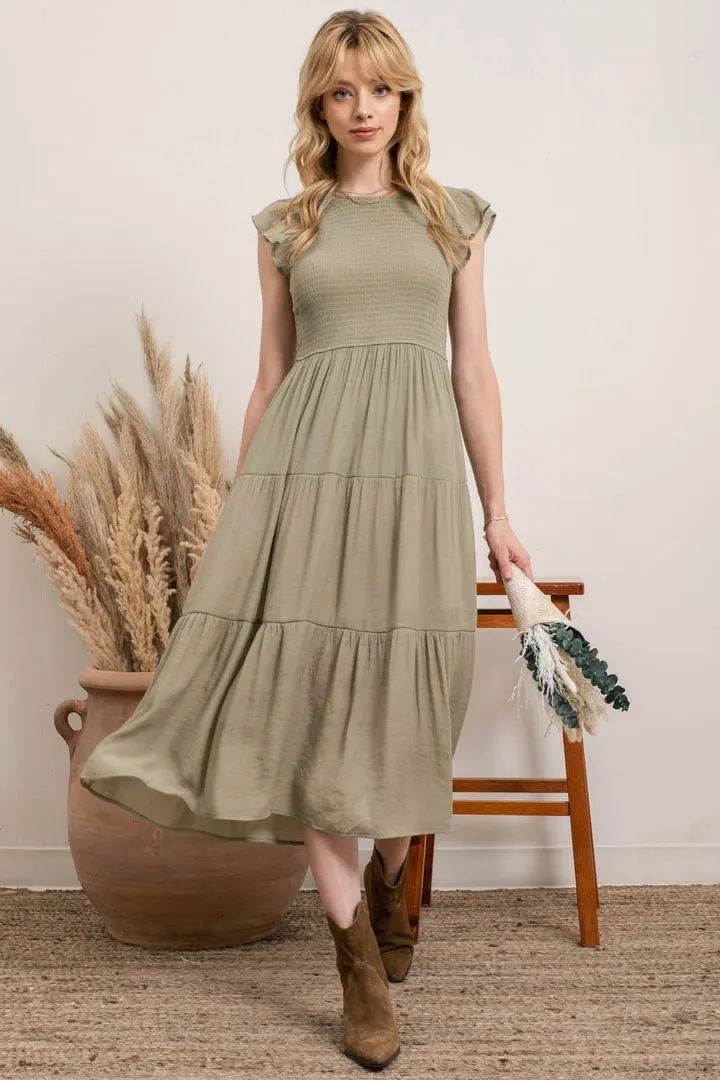 Tara Tiered Midi Dress