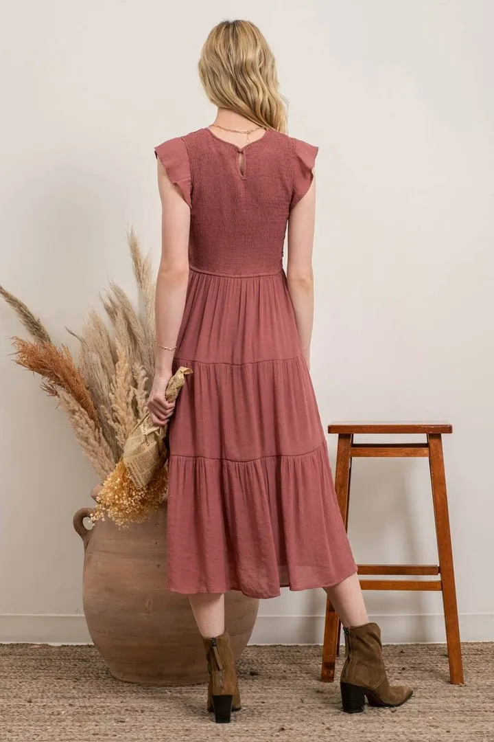 Tara Tiered Midi Dress