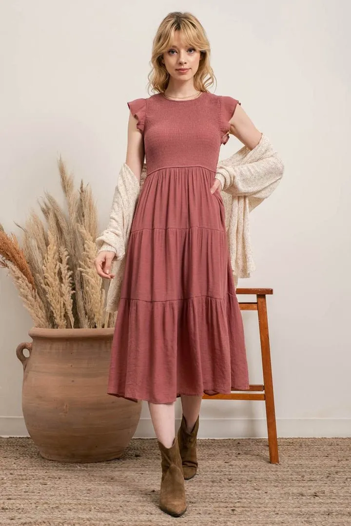 Tara Tiered Midi Dress
