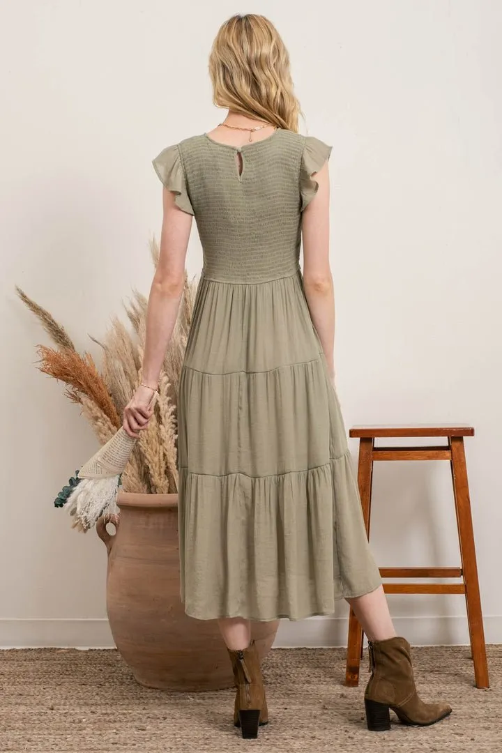 Tara Tiered Midi Dress