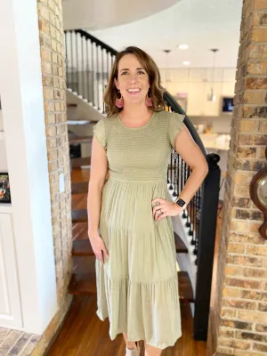 Tara Tiered Midi Dress