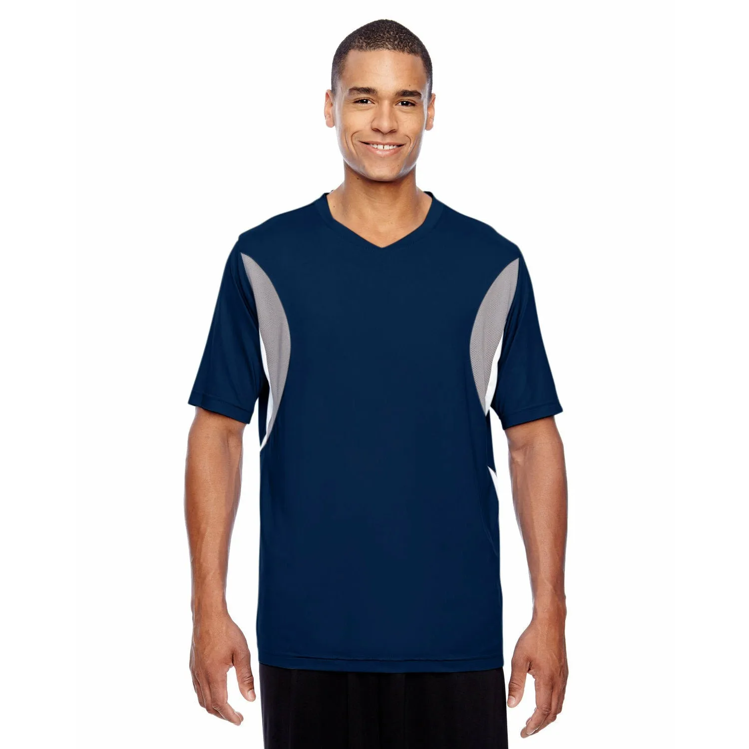 Team 365 Mens Short Sleeve Athletic V-Neck All Sport Jersey T-Shirt