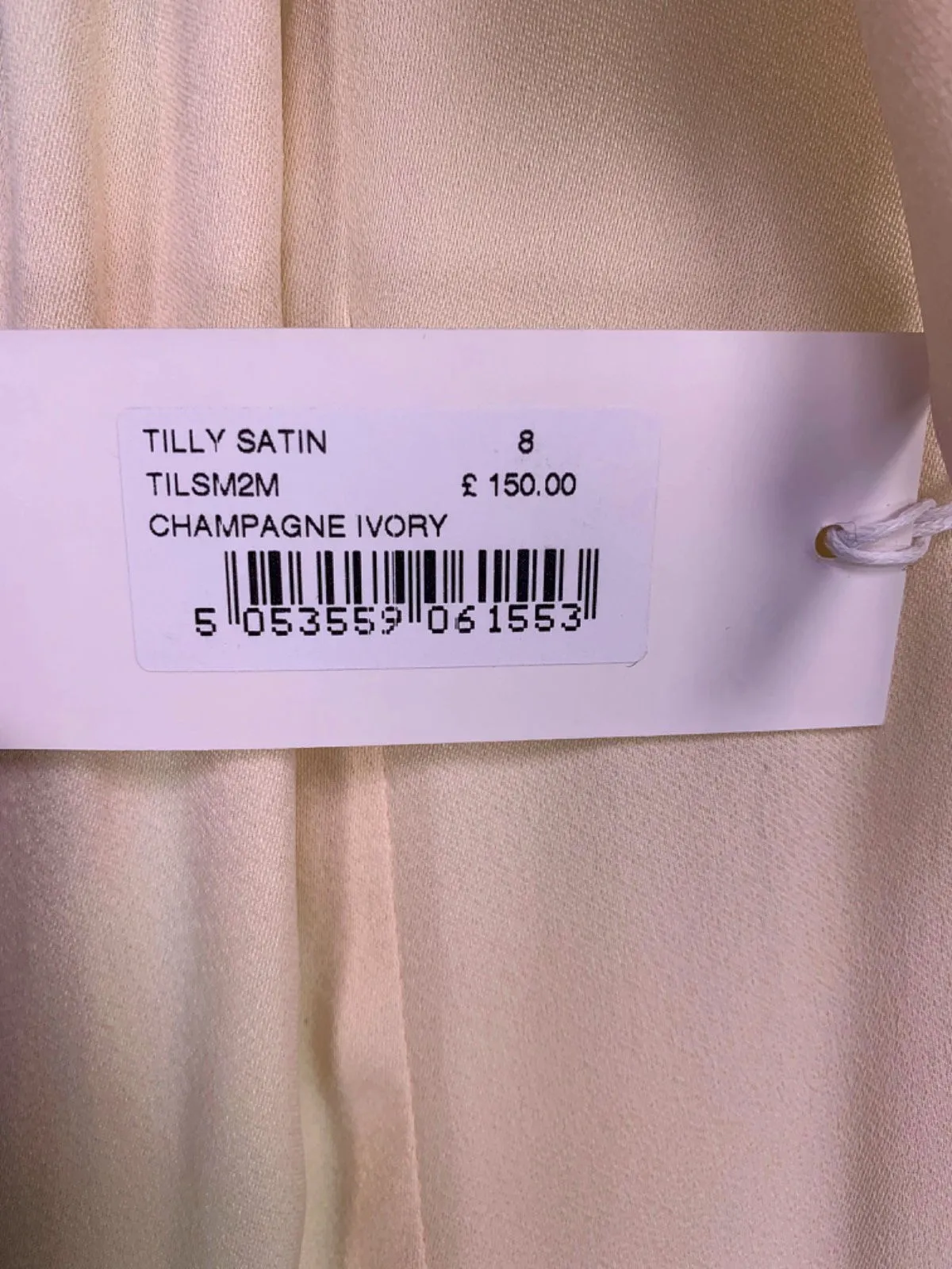 Ted Baker Champagne Ivory Tilly Satin Bow Detail Dress UK 8