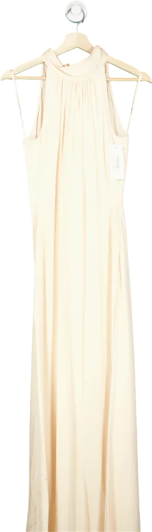 Ted Baker Champagne Ivory Tilly Satin Bow Detail Dress UK 8
