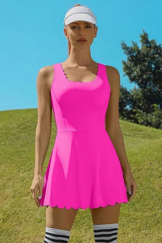 The Bella – Scalloped Edge Tennis Dress