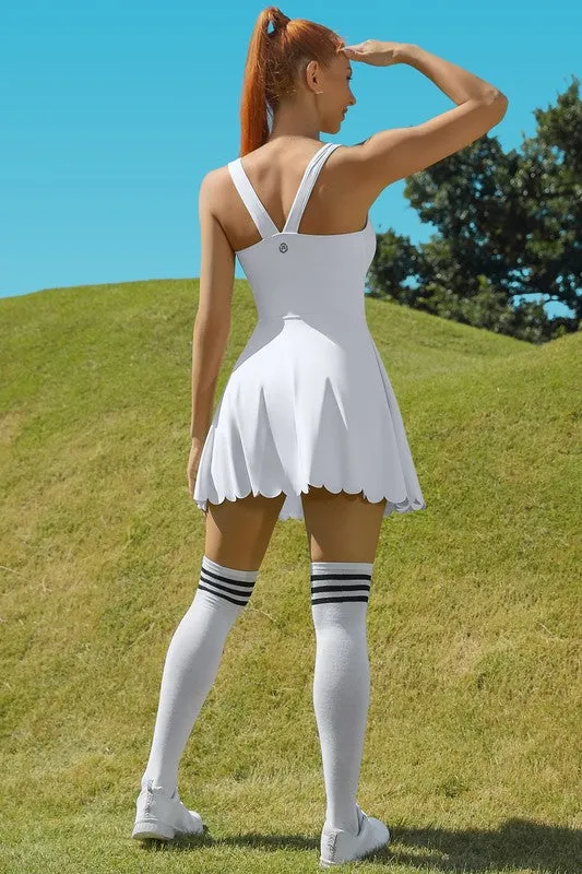The Bella – Scalloped Edge Tennis Dress
