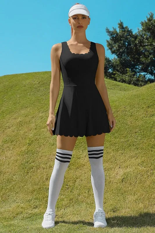 The Bella – Scalloped Edge Tennis Dress