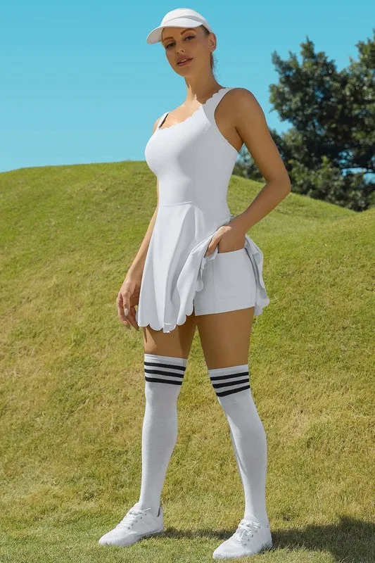 The Bella – Scalloped Edge Tennis Dress