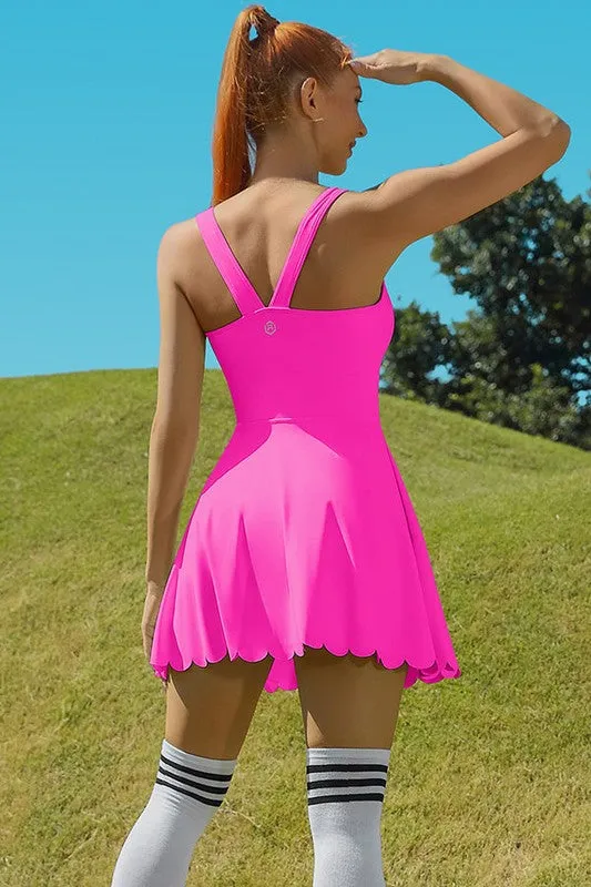 The Bella – Scalloped Edge Tennis Dress
