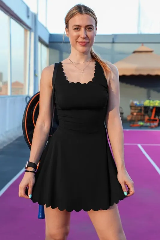 The Bella – Scalloped Edge Tennis Dress