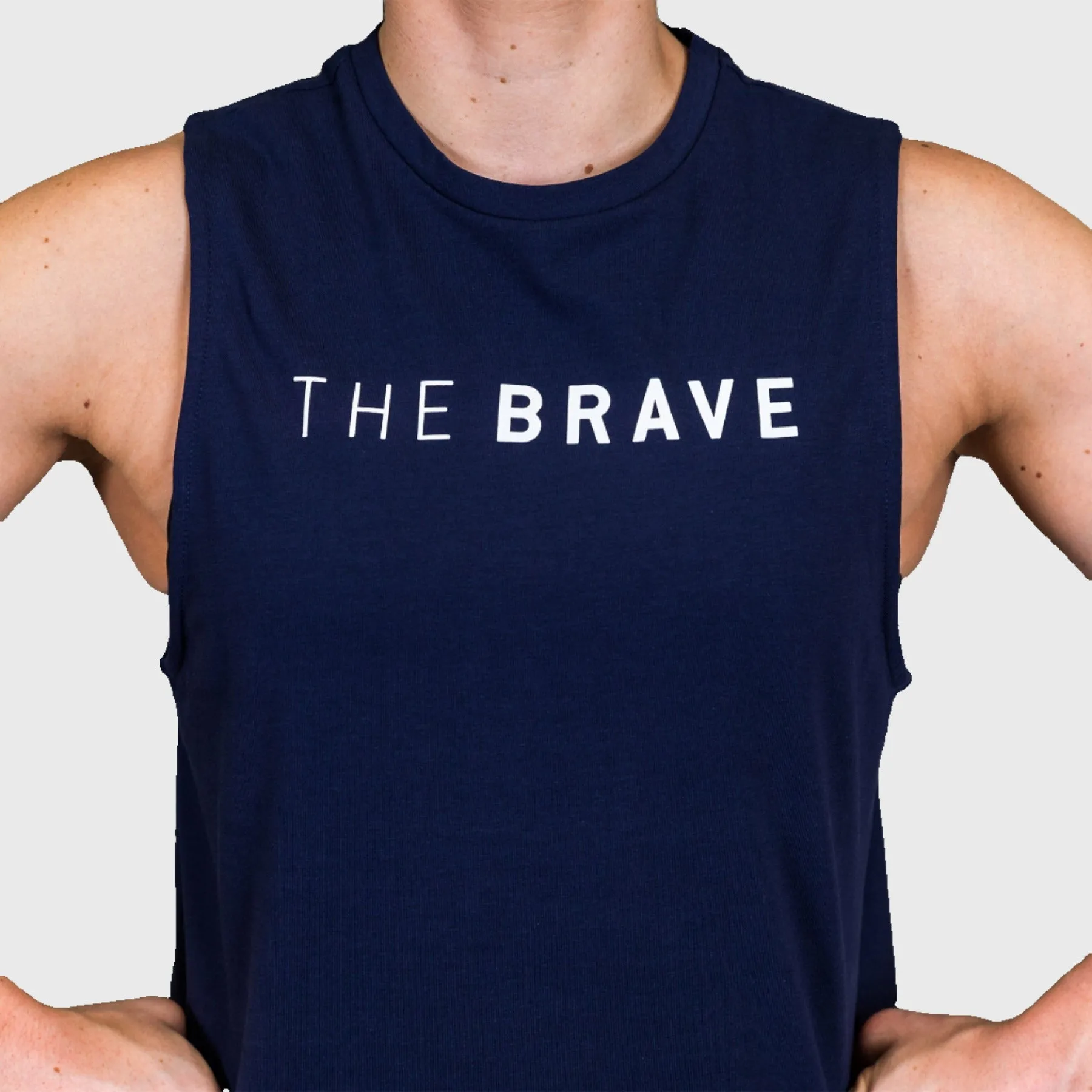 THE BRAVE - SIGNATURE WOMEN'S TANK - DARK NAVY