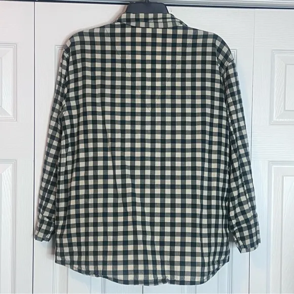 The Great The Pajama Buttondown Shirt Top Plaid Gingham Print Cotton Size XS