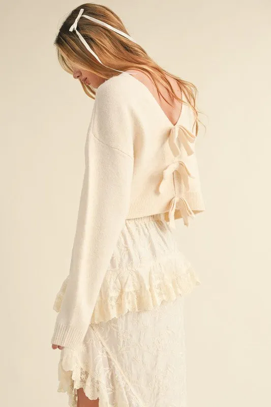 The Mina Bow Detail Sweater Top