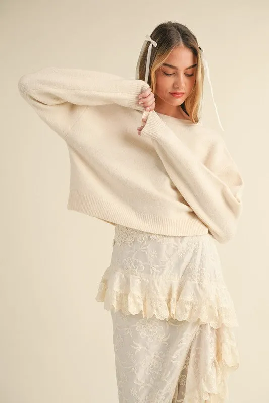 The Mina Bow Detail Sweater Top