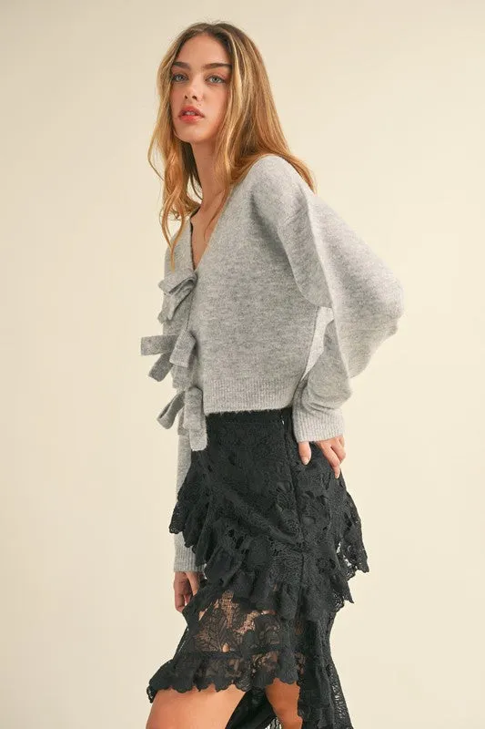 The Mina Bow Detail Sweater Top
