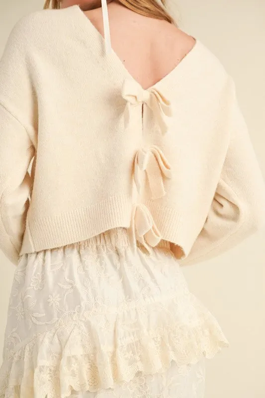 The Mina Bow Detail Sweater Top