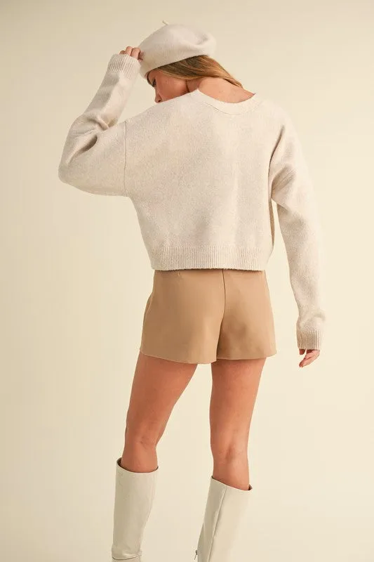 The Mina Bow Detail Sweater Top